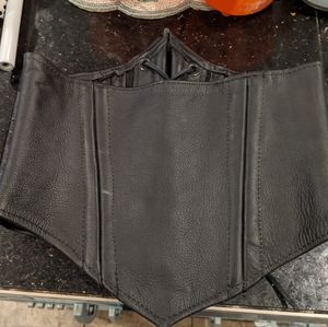 Handmade leather corset